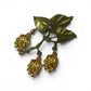 Golden Bellflower Botanical Brooch Pin