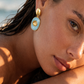 Glenda Light Blue Drop Earring
