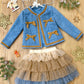 Hello Darling Blue Tweed Jacket & Tulle Skirt
