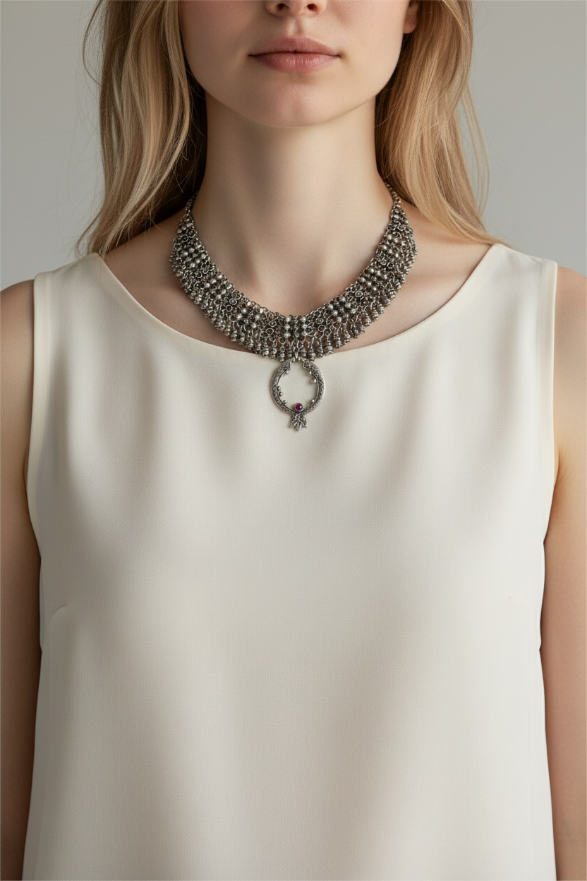 Pomegranate Elegance Necklace