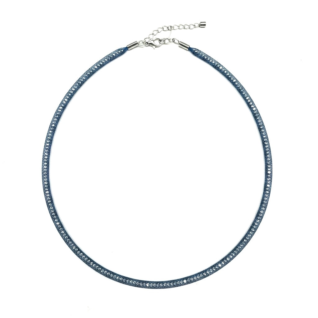 Hematite and Nylon Necklace