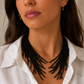 Midnight Cascade Multi-Strand Necklace