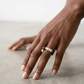 Pearl and Gold Leather Ring