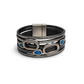 Silver Multi-strand Leather Bracelet