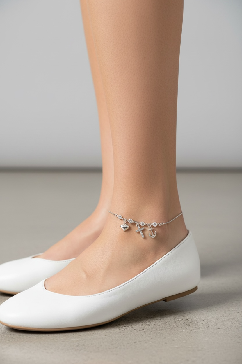 Trinity- Heart, Cross, Anchor Anklet