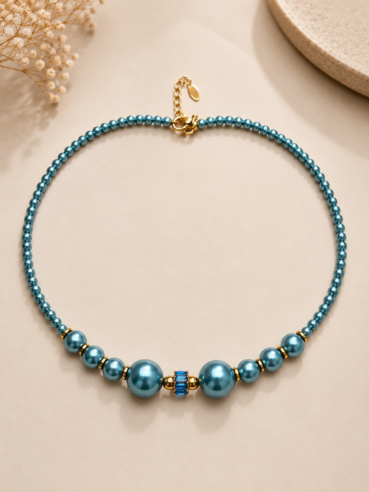 Aegean Blue Pearl Necklace