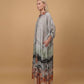 Long satin desert landscape print dress – KD9316VS-34: Sky Blue