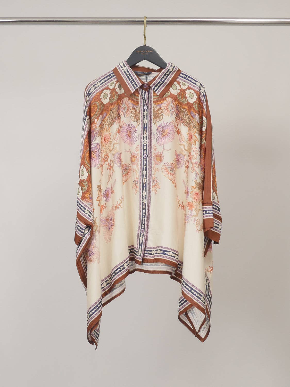 Satin shirt KD8871VS-12: Rose