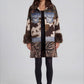 Mixed Media Faux Fur Statement Coat: L