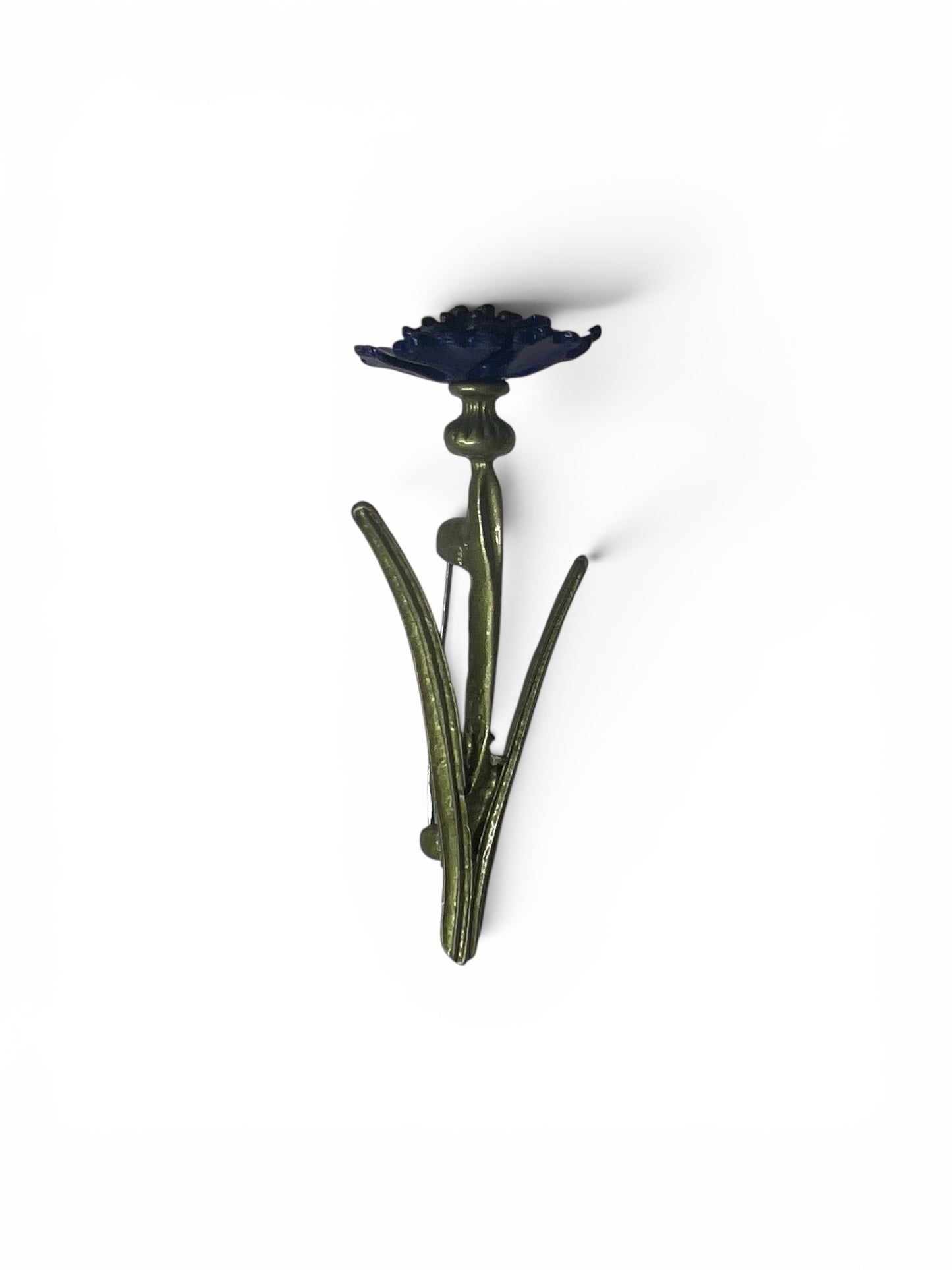 Blue Wildflower Botanical Brooch Pin