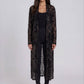 A810-B Velvet Burnout Duster with Metallic Paisley Overlay: XL