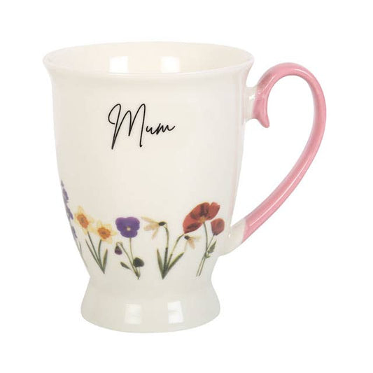 Mum Wildflower Pedestal Mother's Day Mug