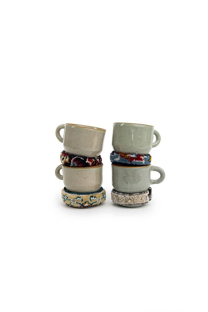 Kilim And Ceramic Mug: Beige