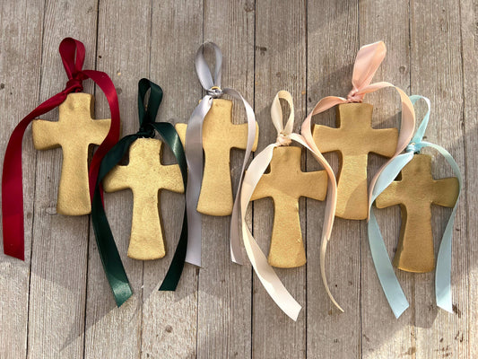 Cross ornaments: Lt blue