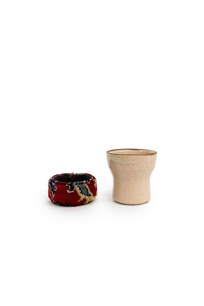 Ceramic And Kilim Bowl: Blue