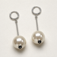 Modern Orbit Pearl Drop Earrings