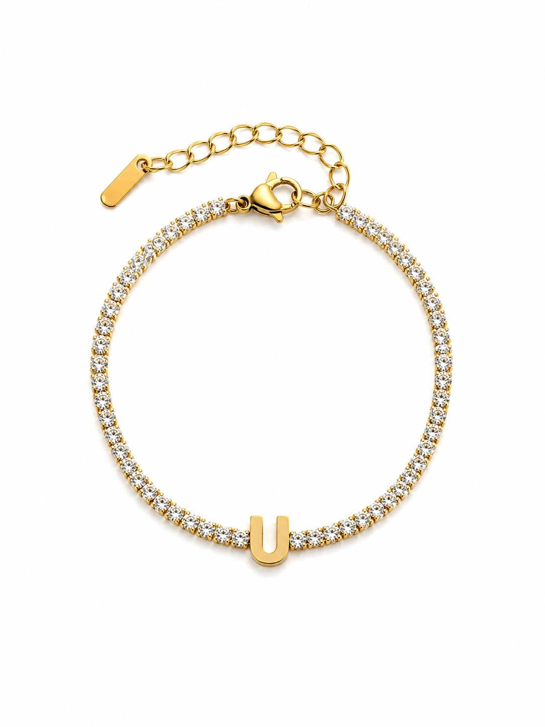 Armenian Initials Tennis Bracelets in Gold