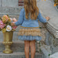 Hello Darling Blue Tweed Jacket & Tulle Skirt