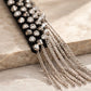 Embellished Fringe Statement Tie