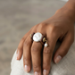 Tablet Faux Pearl Ring