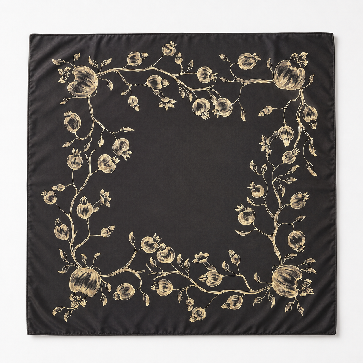 Batik Pomegranate Silk Scarf square