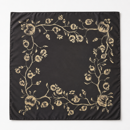 Batik Pomegranate Silk Scarf square