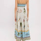 Sciacca Marine life printed Swing Style strappy sundress: DarkBlue