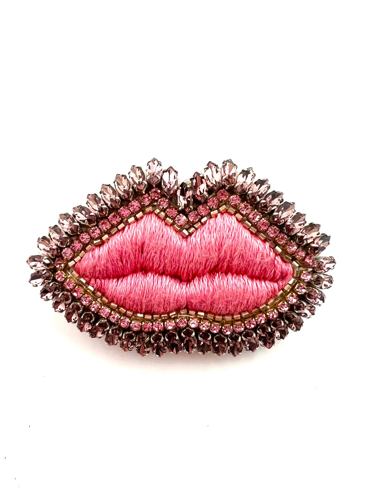 Lip Brooch Summer Brooch Pin: Pink