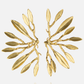 Gold tone olive branch fan earring