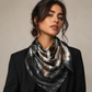 Midnight Metallic Art Scarf