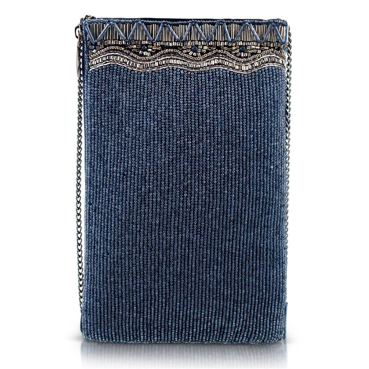 True Blue Precious Stone with Fringe Crossbody Phone Handbag