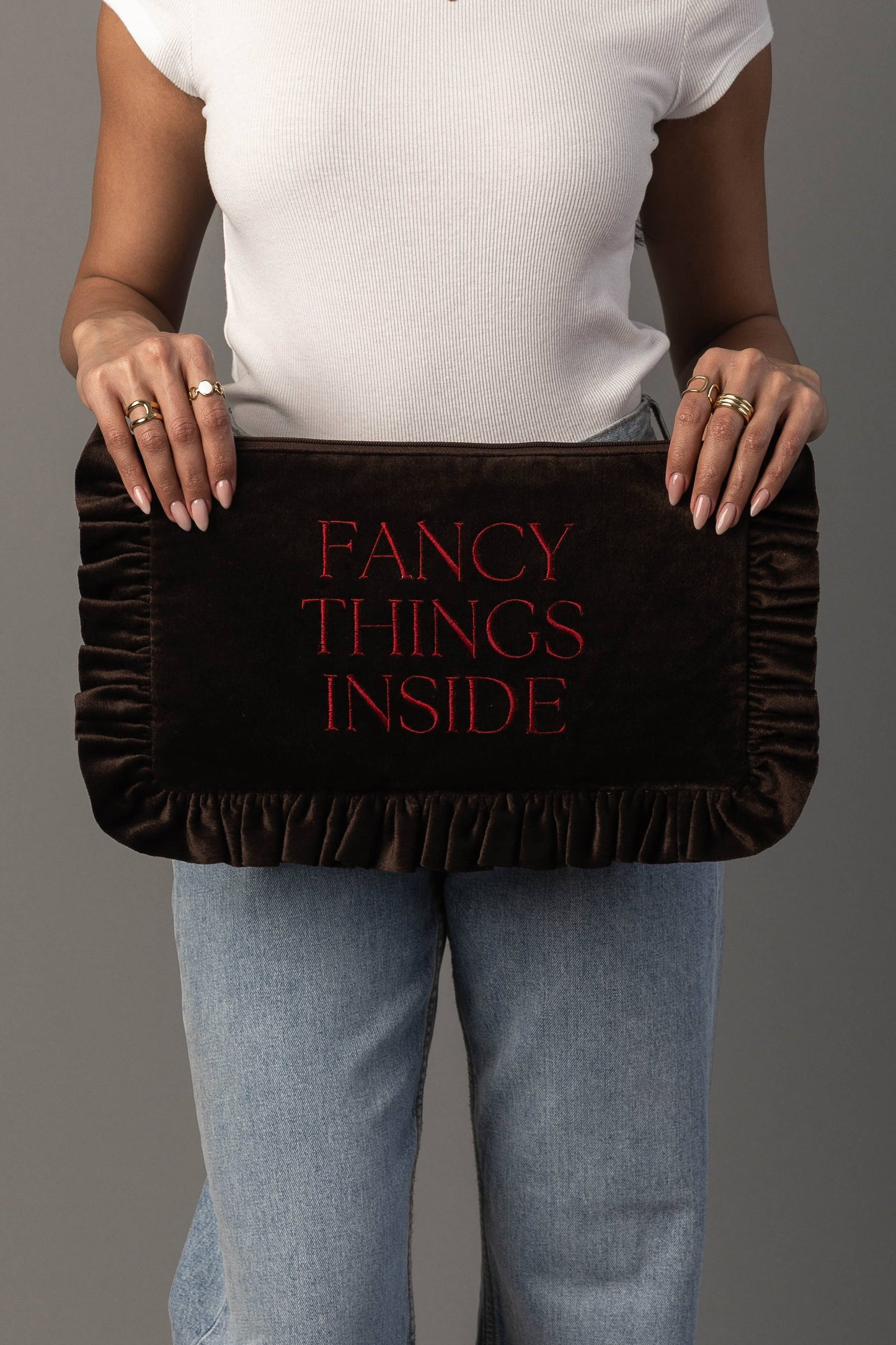 Fancy Things Inside Ruffle Travel Pouch
