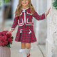 Made For Fashionistas Plaid Tweed Blazer & Skirt Set: Multicolor / 4T/5Y