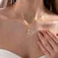 Two tone sparkle pendant necklace