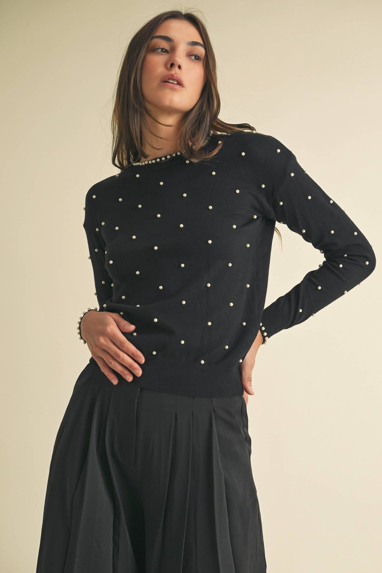 Pearl embellished Sweater