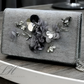 Grey Wool Bag with Crystals