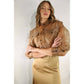 SHEER LONG SHIRTS AND SATIN LONG SKIRTS SET: BRONZE GOLD