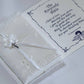 White Eyelet Baby Bible W/ Cross: Silver