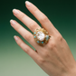 Statement Baroque Pearl Ring | Turquoise