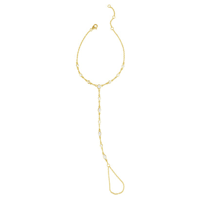 Seraphine CZ Hand Chain Bracelet
