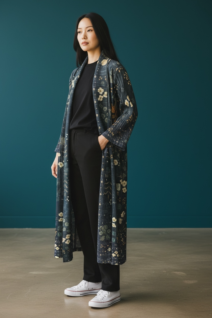 Antique Rug-Inspired Kaftan-Robe