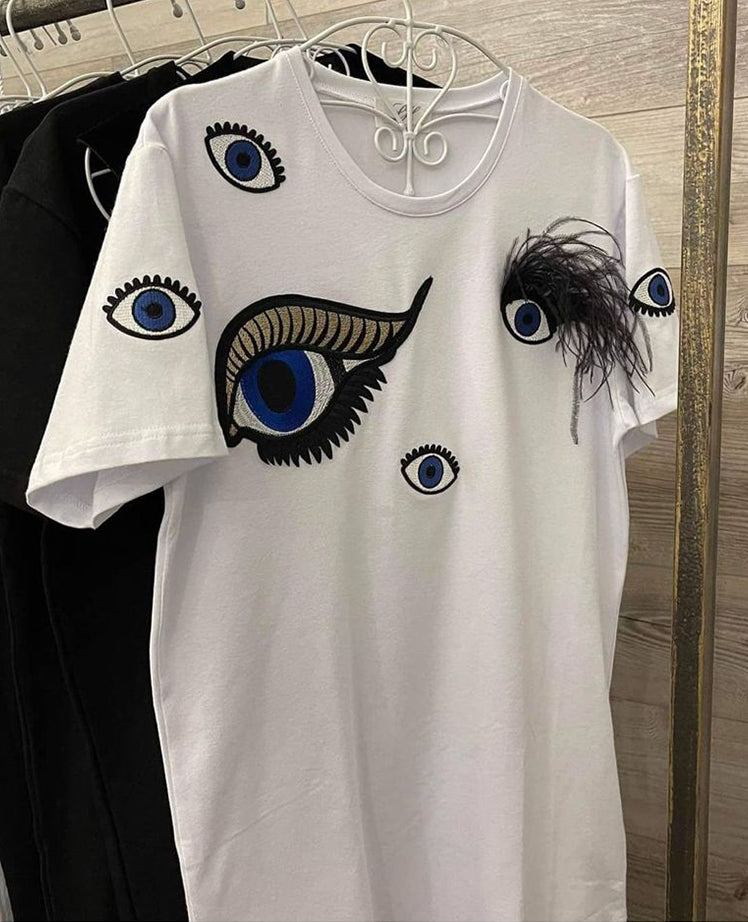Blue Eyes & Feather T-Shirt