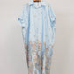 Printed cotton shirt dress, loose fit : Sky Blue