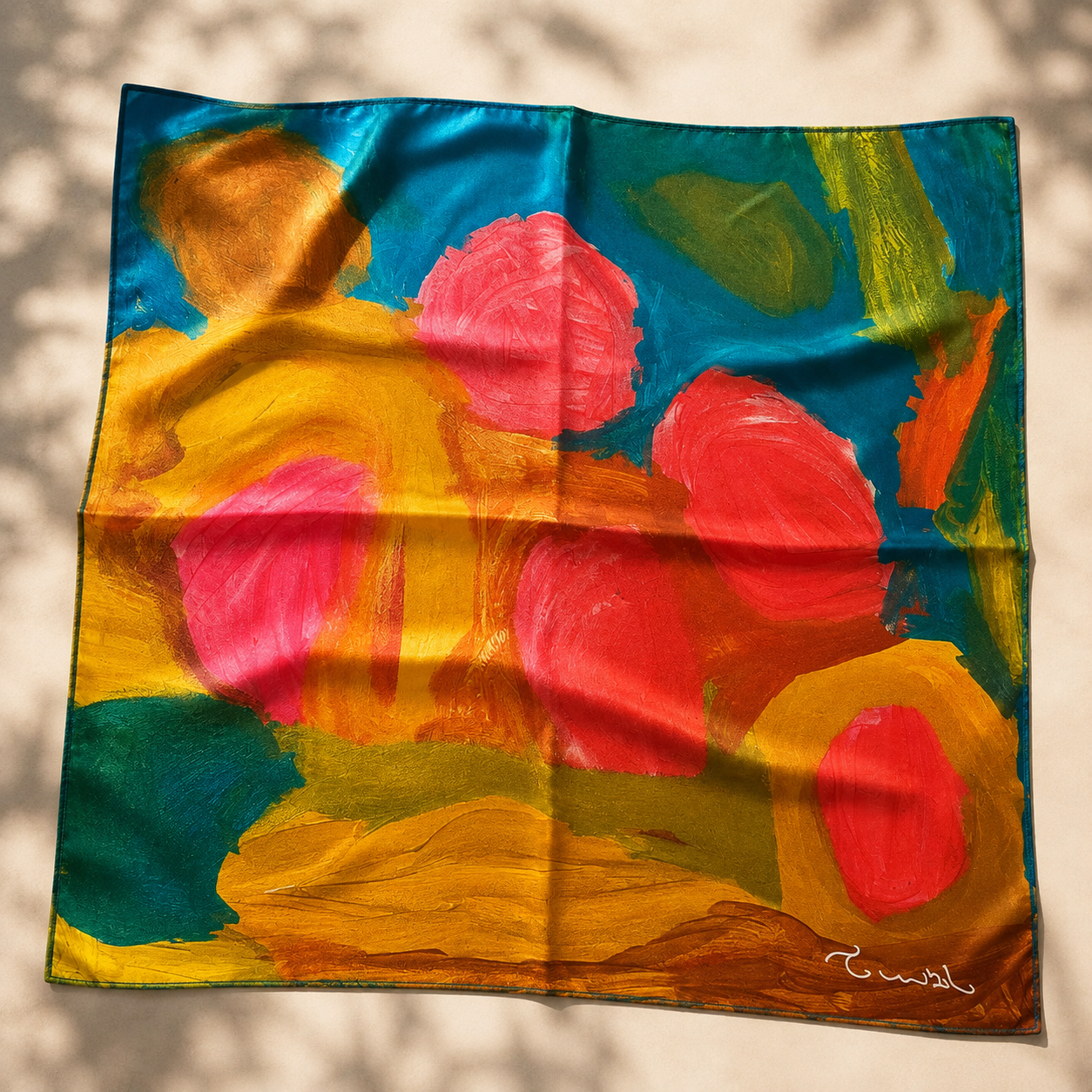 Wild Poppy Art Scarf