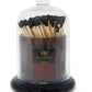 Match Holder Jar with Gold/Smoked Base: Gold