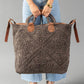 Brown Vintage Inspired Textured Tote