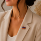Armenian Flag Ceramic Brooch