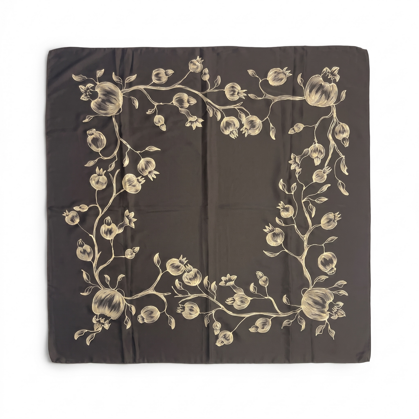 Batik Pomegranate Silk Scarf square
