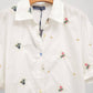 Cotton shirt with floral embroidery FIT4762533: White