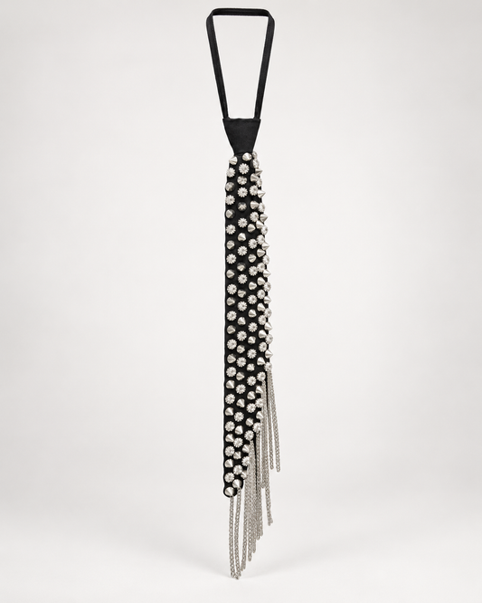 Embellished Fringe Statement Tie